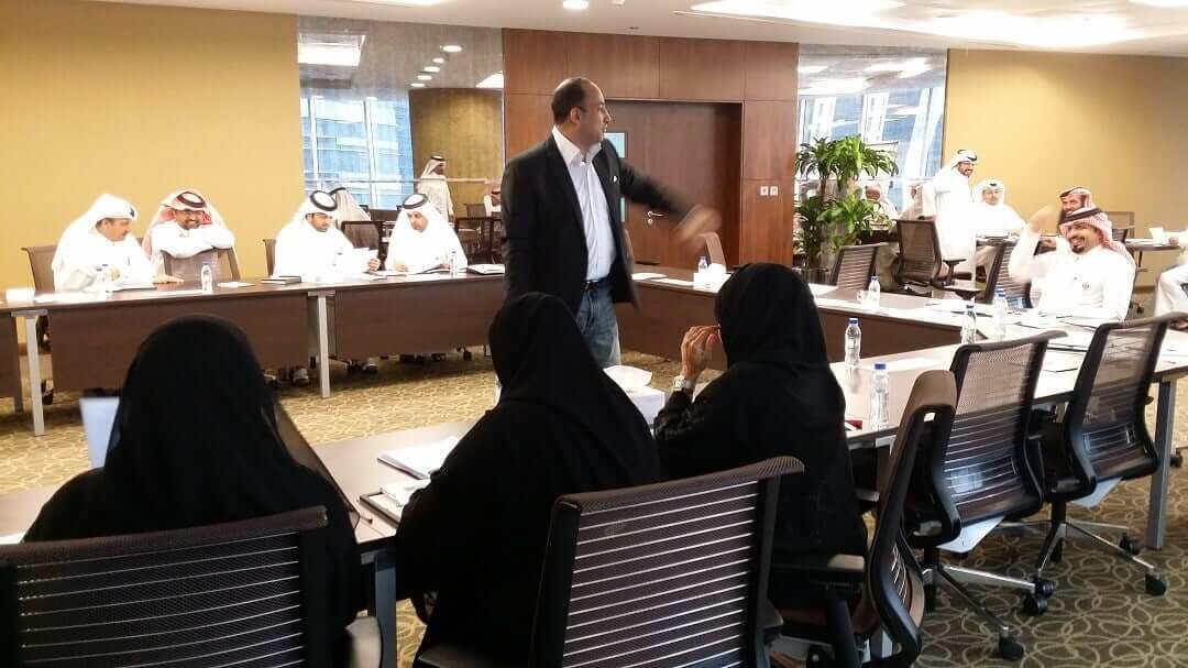 Workshop in session: Leading the discussion