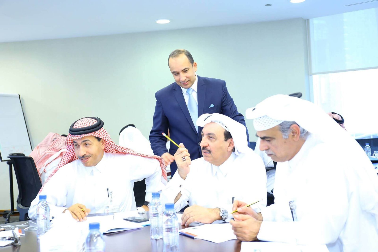 Workshop in session: Coaching a table group