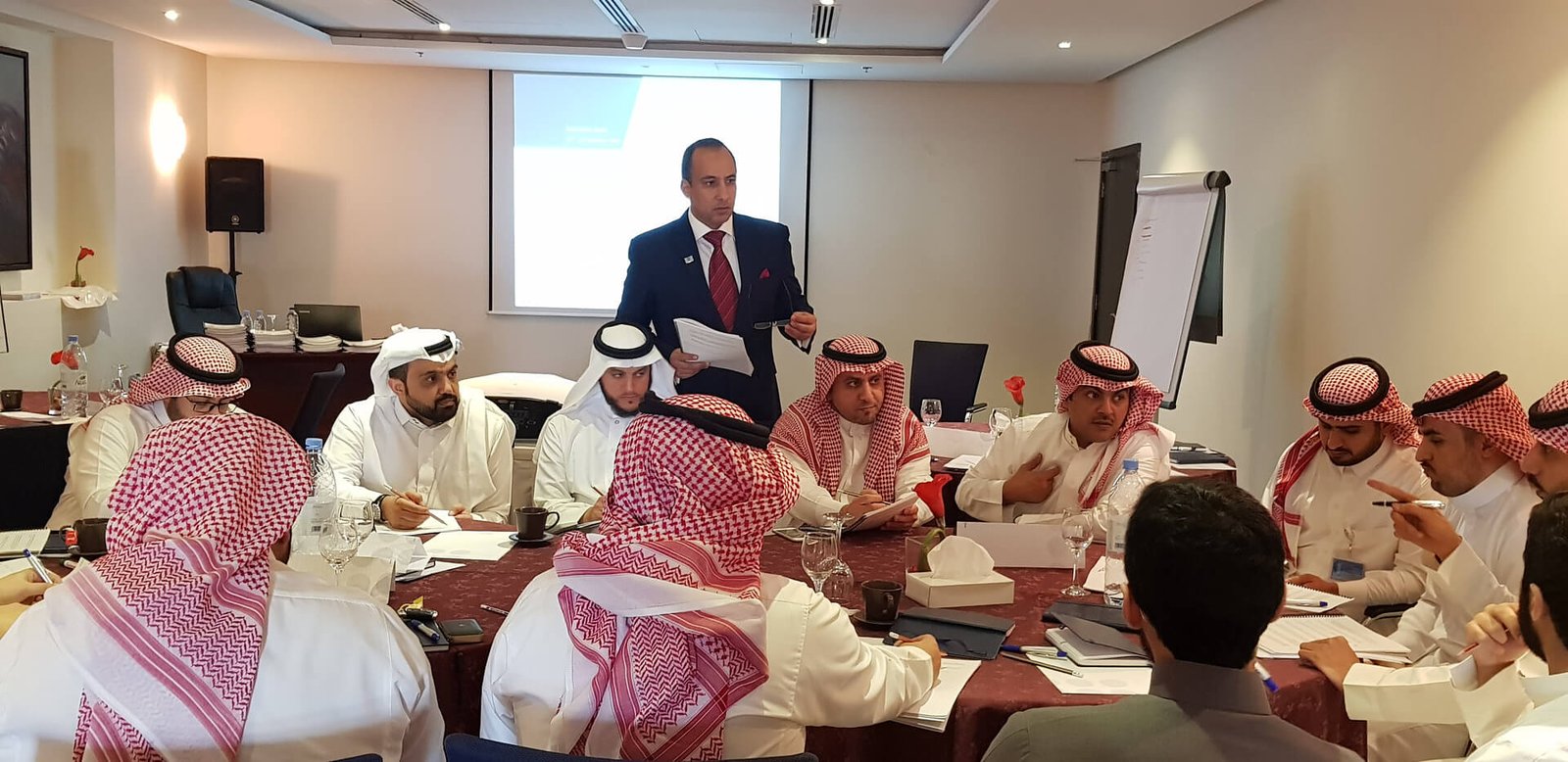 Mostafa Azzam leading a workshop session with GCC delegates