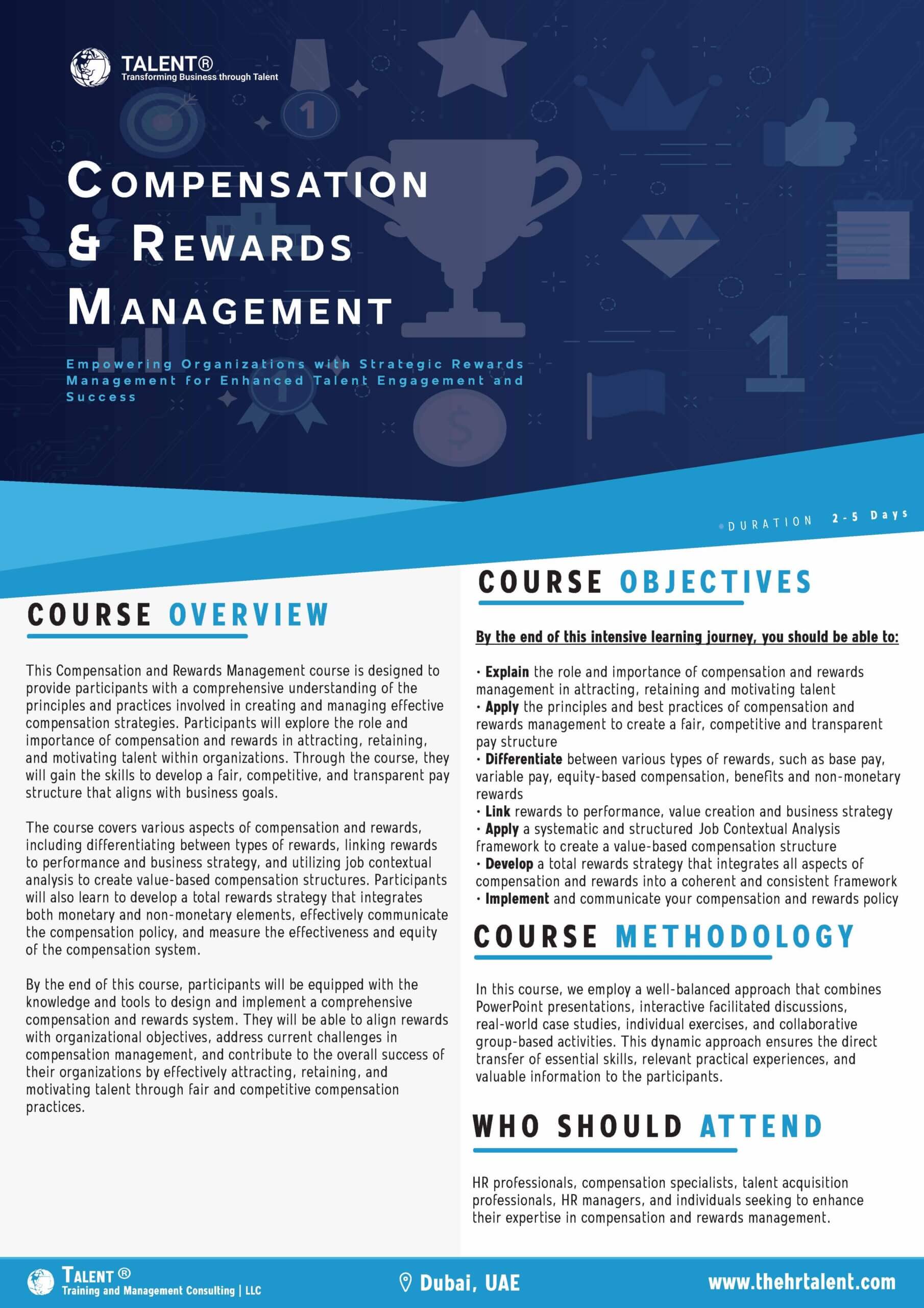 Certificate in compensation and rewards management » TALENT®