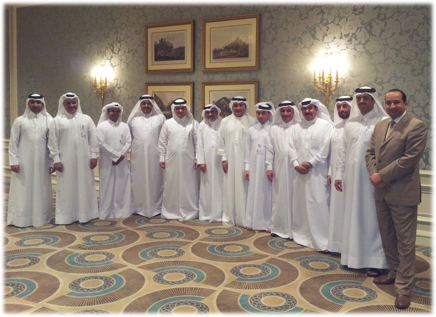 Mostafa Azzam with a group of senior GCC leaders