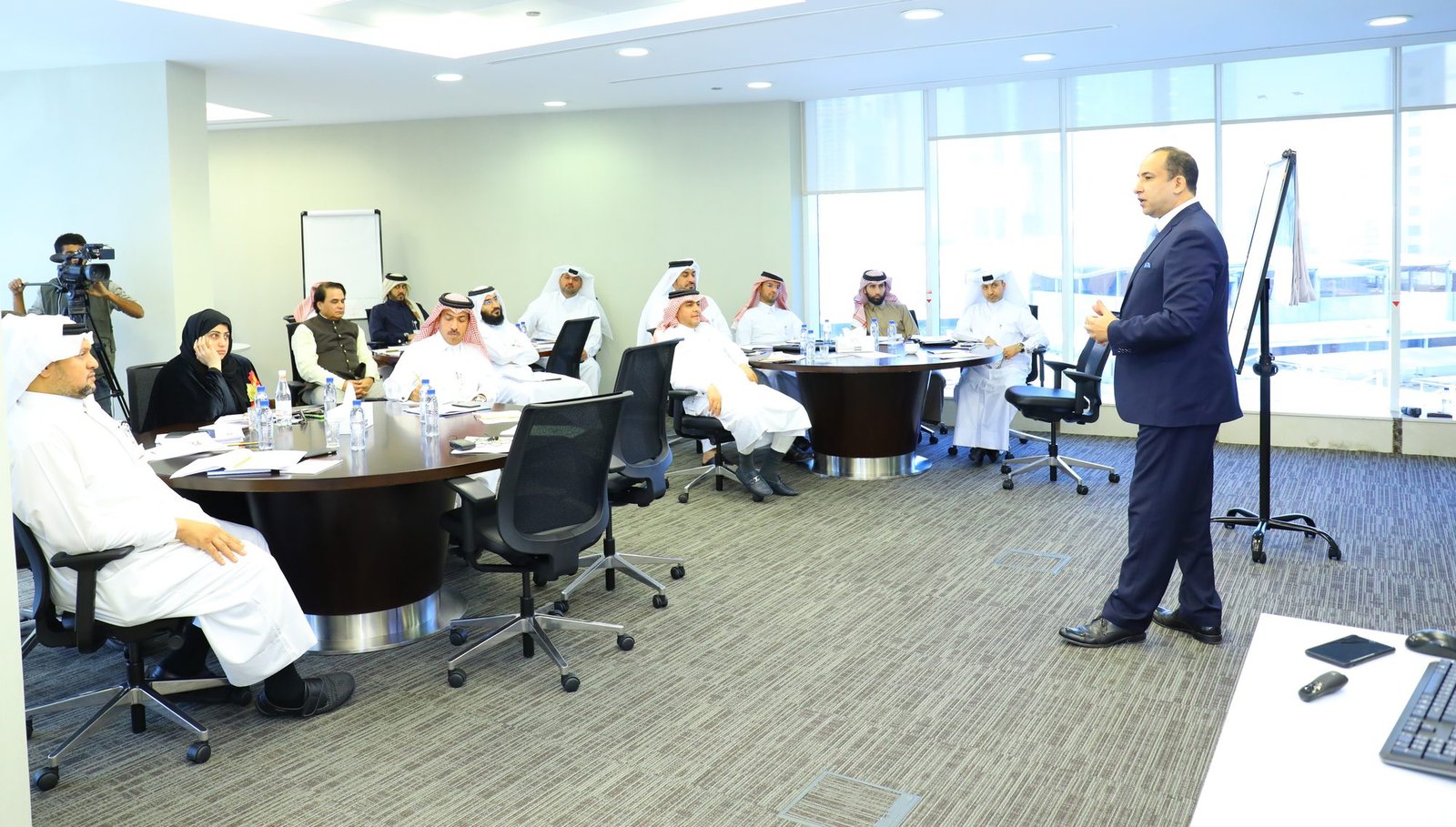 Workshop in session: Addressing the room