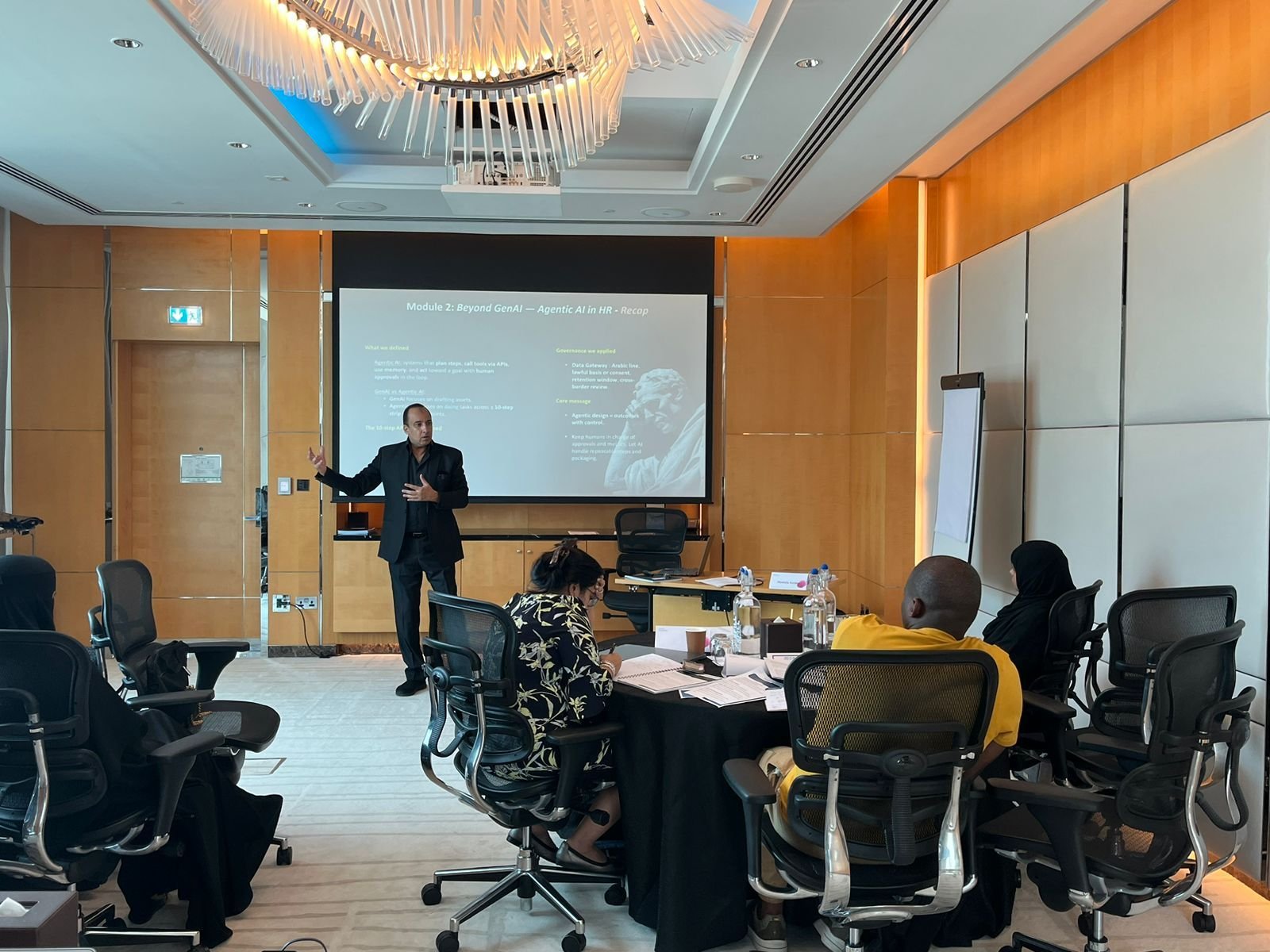 Mostafa Azzam presenting a framework, September 2025