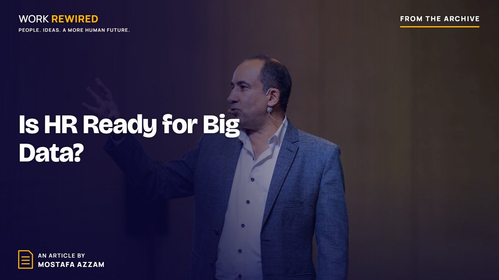 Cover of the article "Is HR Ready for Big Data?" by Mostafa Azzam