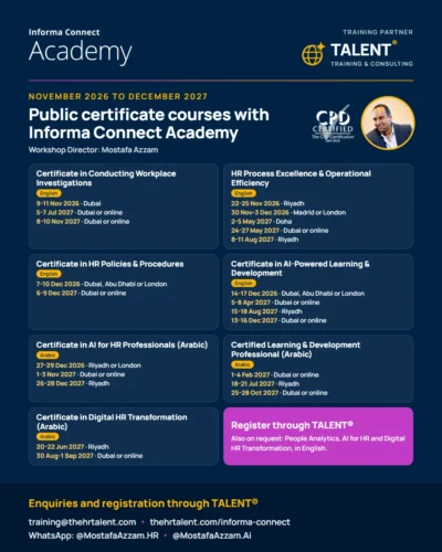 Informa Connect Academy course calendar, 2026 to 2027
